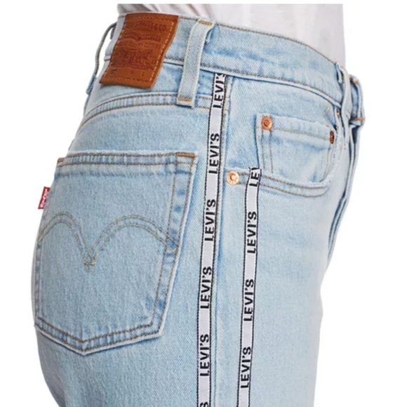 Levi's 501 High Rise Straight Cropped Jeans Logo - Picture 5 of 8